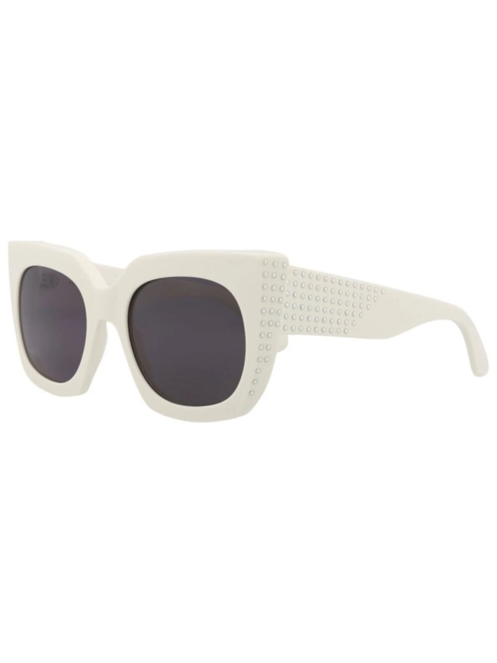 New Alaia Women's Sunglasses Square Rectangle Acetate Frame Ivory Ivory Grey